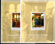 Dominica 1991 Christmas. Religious Paintings by Jan van Eyck souvenir sheet set unmounted mint.