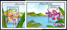 Dominica 1994 Orchids souvenir sheet set unmounted mint.