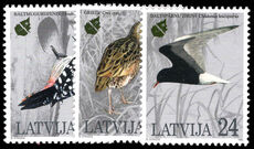 Latvia 1995 European Nature Conservation Year. Birds unmounted mint.