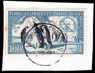 FSAT 1956-60 100f Emperor Penguins, Snowy Petrel and South Pole fine used.