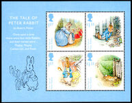 2017 150th Birth Anniversary of Beatrix Potter no barcode souvenir sheet unmounted mint.