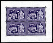 Hungary 1949 Stamp Day sheet of 4 unmounted mint.