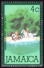 Jamaica 1979-84 4c Horse riding, Negril Beach unmounted mint.