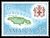 Jamaica 1979-84 $5 Arms and map of Jamaica unmounted mint.