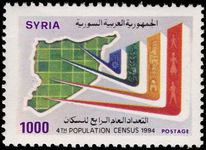 Syria 1994 Fourth Population Census unmounted mint.