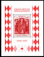 Monaco 1973 25th Anniversary of Monaco Red Cross souvenir sheet unmounted mint.