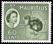 Mauritius 1953-58 60c Dodo bronze green unmounted mint.