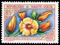 Upper Volta 1963 85f Hibiscus esculentus unmounted mint.